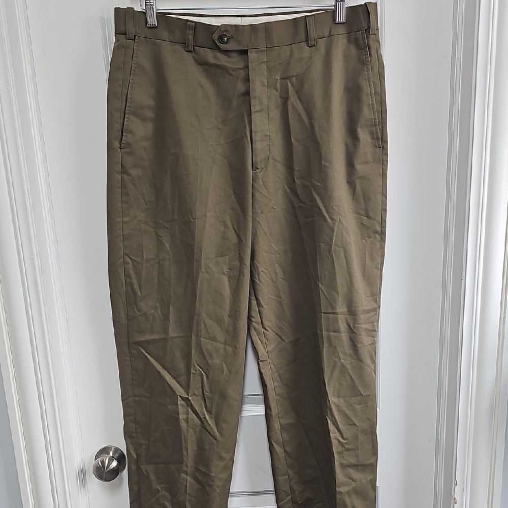 Austin Reed Tan Chinos Flat-Front Design
